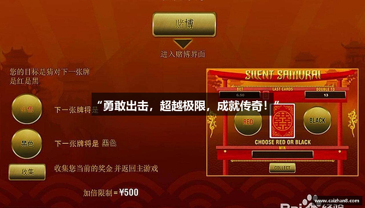 “勇敢出击，超越极限，成就传奇！”